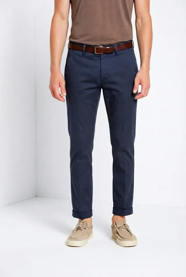 Mason's Torino Flex chinobukser navy slim fit