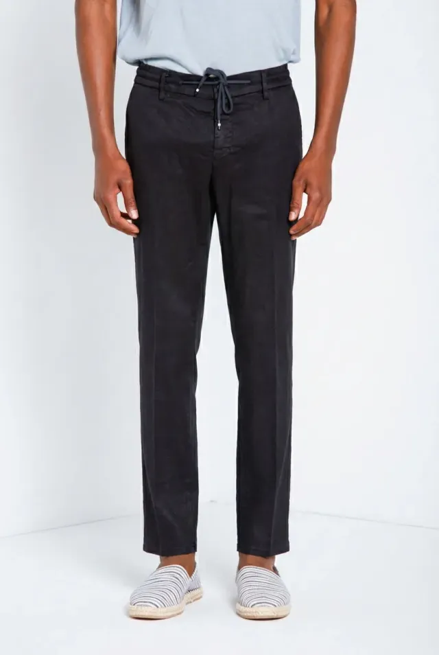 Mason's Milano Jogger chinobukser – mørkeblå hør
