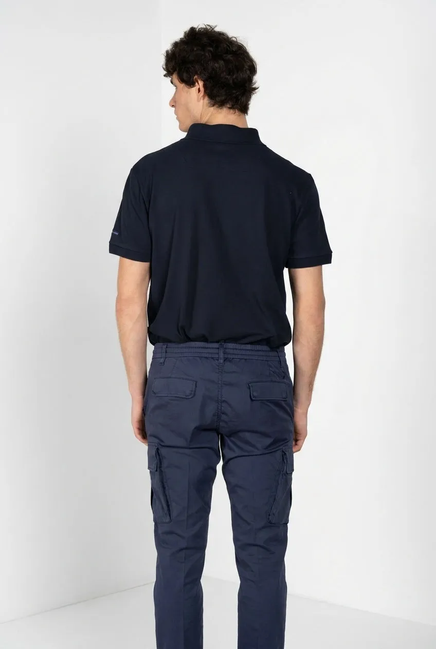 Mason's Leopardi polo navy piqué bomuld