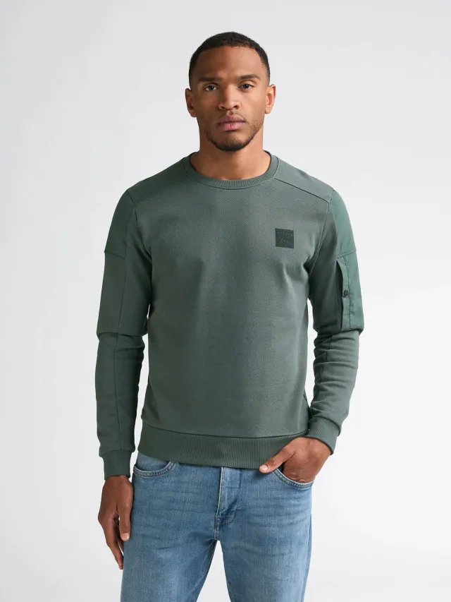 Petrol Industries Fieldstone sweatshirt Steel Green
