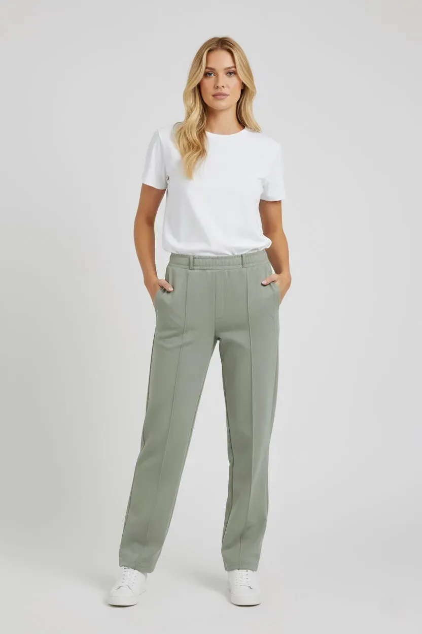 Organsk Tailored Jersey Trouser bukser pastel green stretch