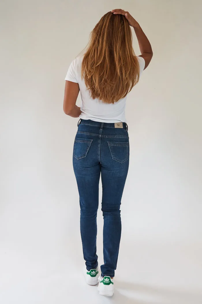 Merrytime Stella Super Slim jeans blue denim stram pasform
