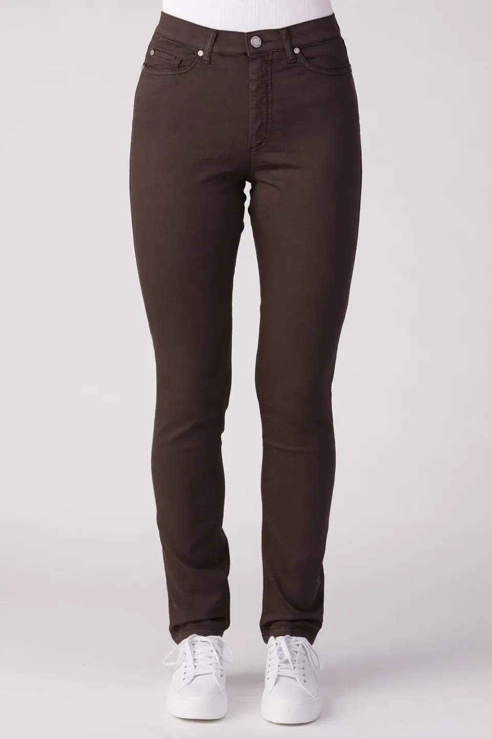 Merrytime Clara Slim jeans chocolate torte stræk