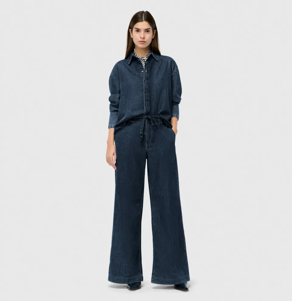 MAC Wendy 5208 wide jeans mørkeblå nældedenim