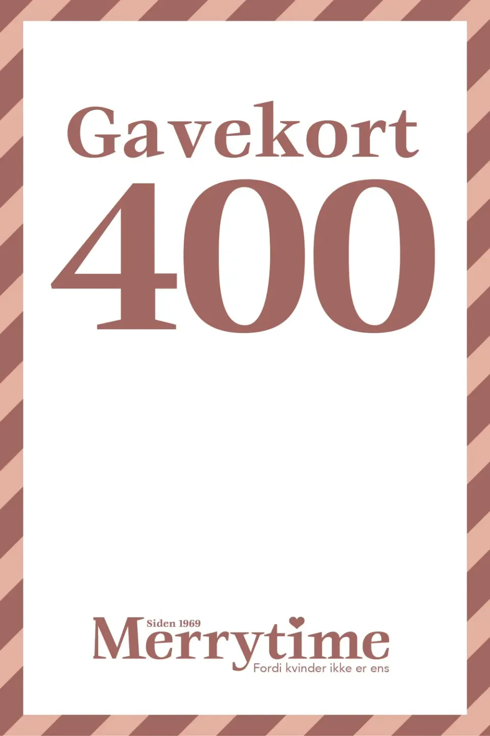 Merrytime gavekort 400 kr. email til jeans