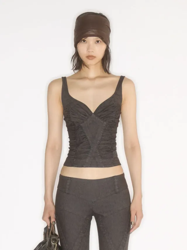 Miss Sixty KNWLS 6M1XJ93900G82 tanktop retro sort V-hals