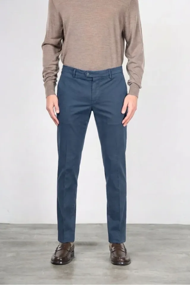 Mason's New York chino bukser royal blå stretch regular
