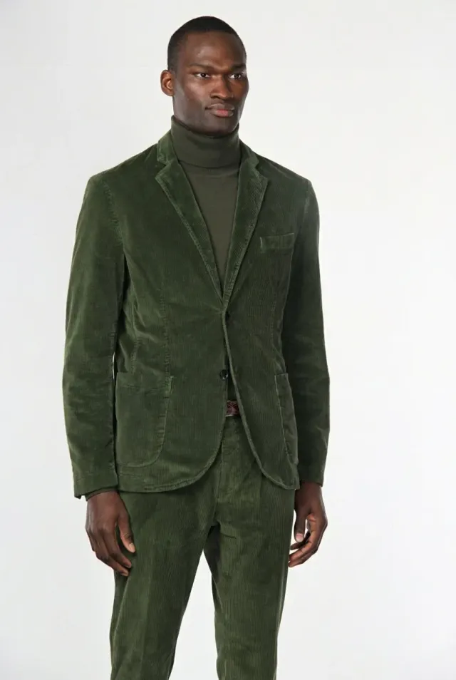 Mason's Tiziano velourblazer skovgrøn regular