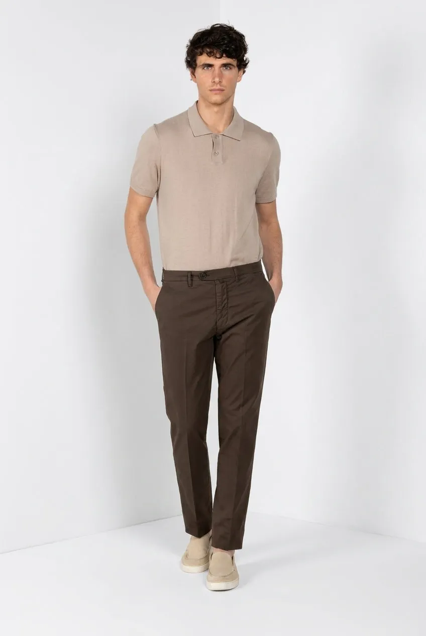 Mason's Boston chinobukser brun twill relaxed