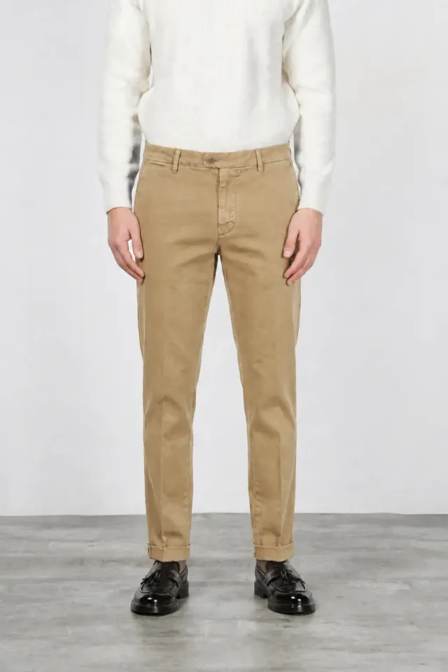 Mason's Madison chinos mørkebeige carrot fit