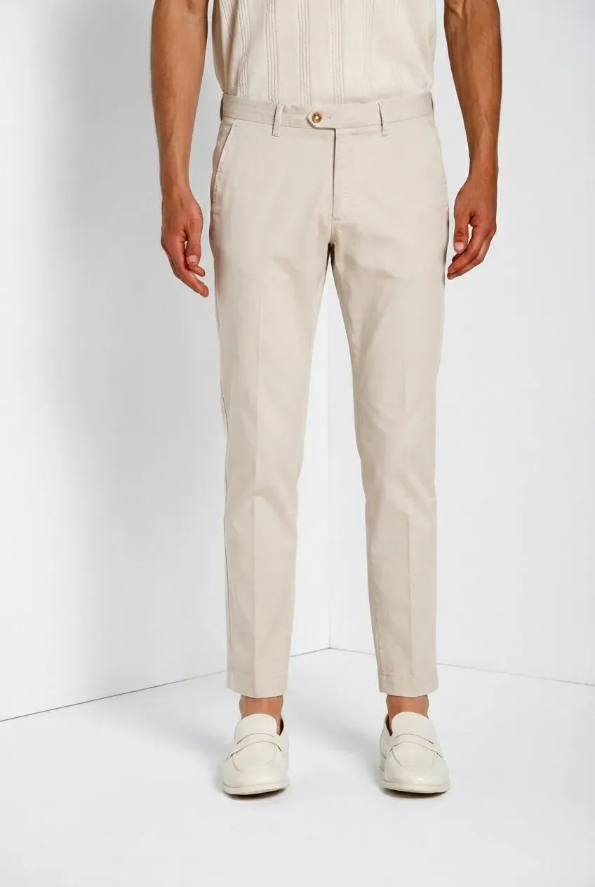 Mason's Torino City chino stucco slim lyocell