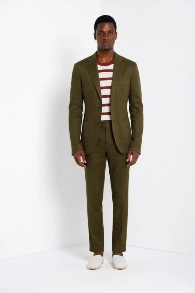 Mason's Da Vinci blazer skovgrøn hør