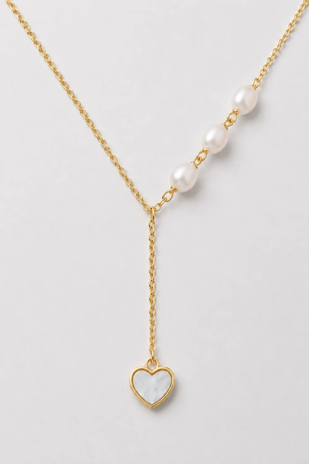 Organsk Pearl Heart halskæde perle guld