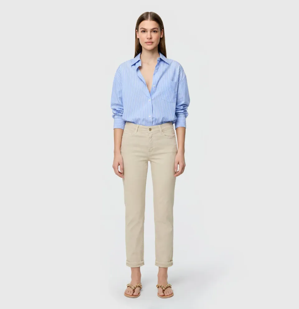 MAC Dream 5403-00-0351 cropped jeans beige straight fit