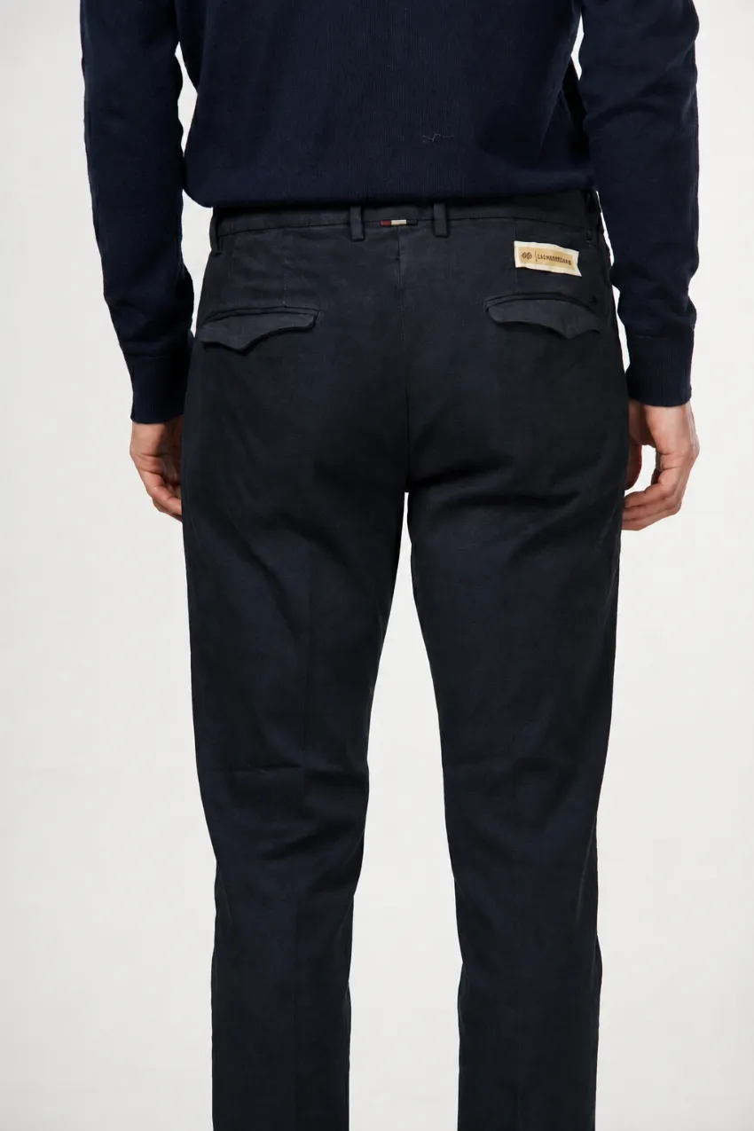 Mason's Torino 1 Pinces chino bukser blå slim cashmere