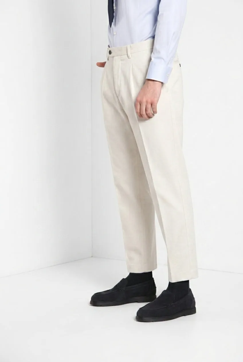 Mason's Don Johnson 2 Pinces chinos hvid carrot fit