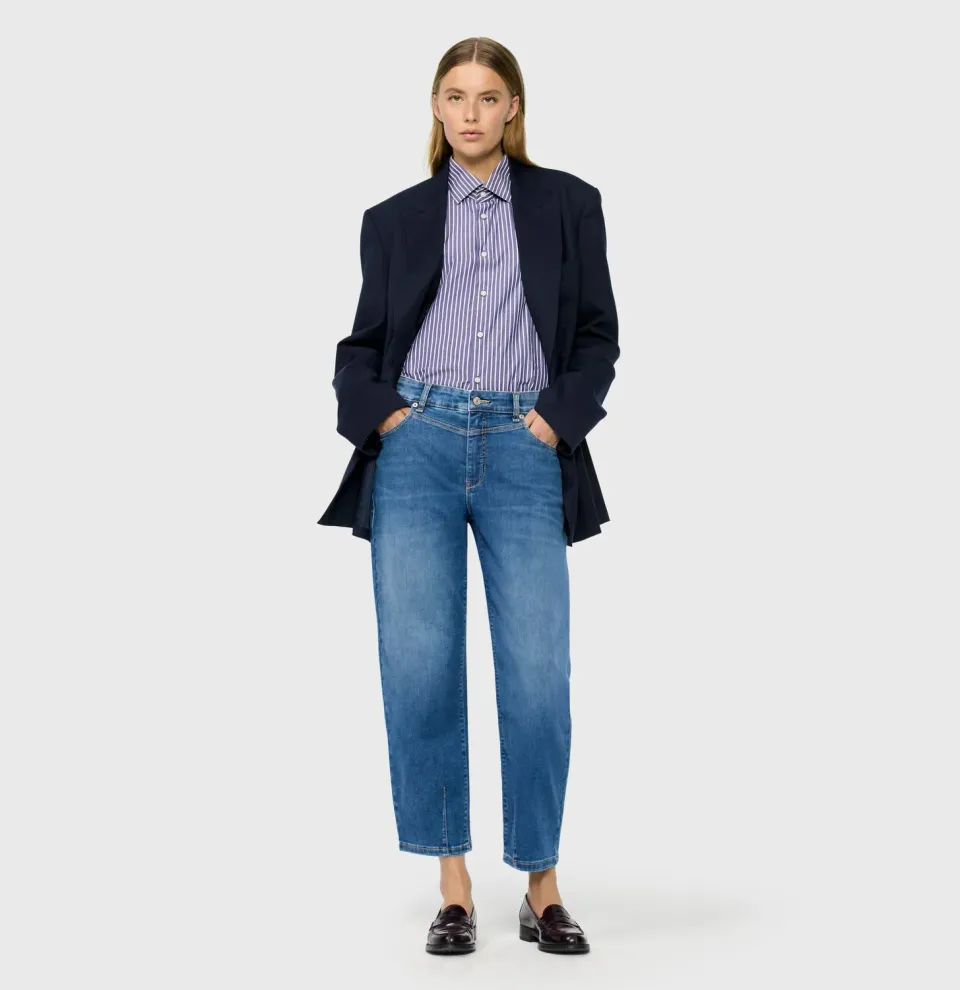 MAC Bobbie jeans mellemblå relaxed fit
