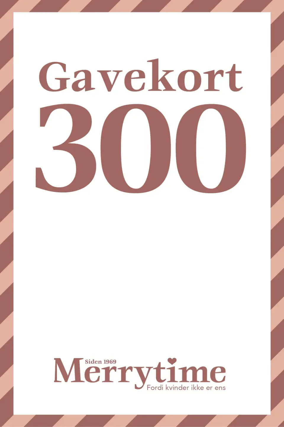 Merrytime gavekort 300 kr email-gavekort