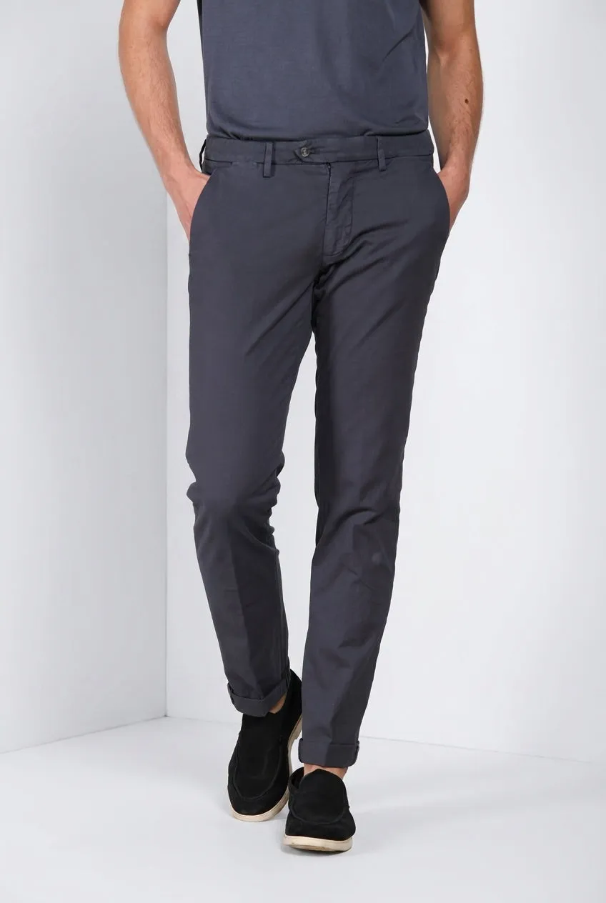 Mason's Torino City Icon Flex chinos lyseblå slim hør