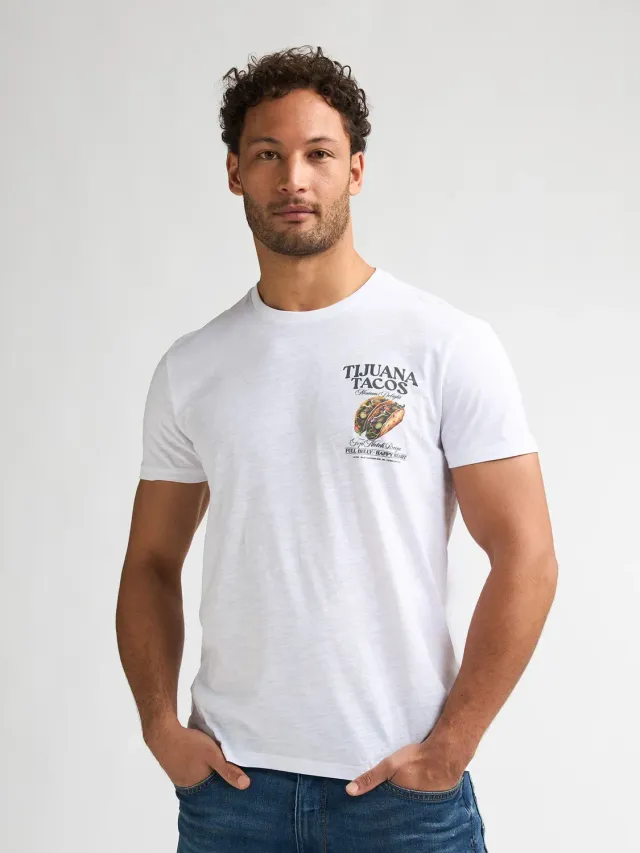 Petrol Industries Tijuana t-shirt med rygprint bomuld