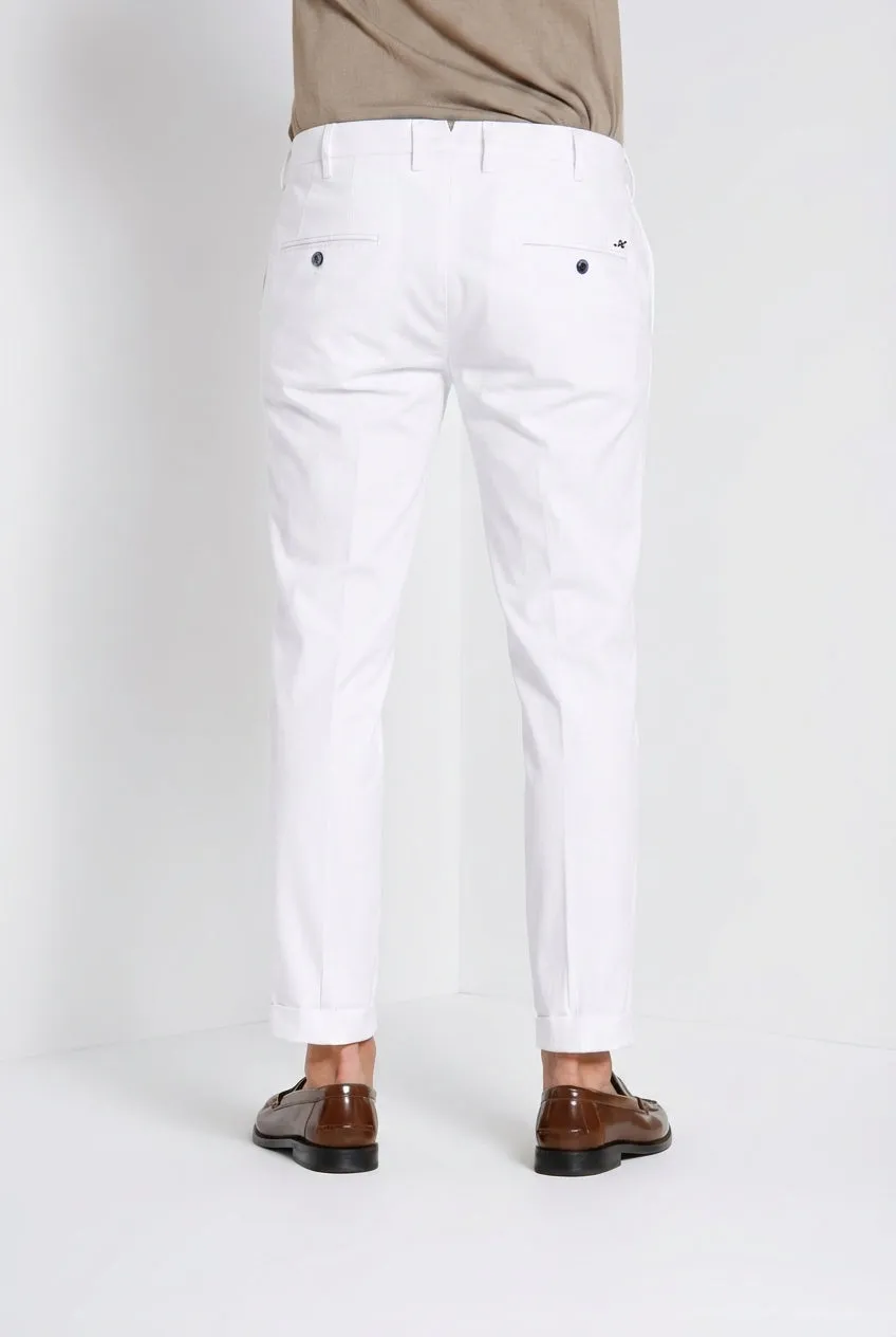 Mason's New York chinobukser hvide stretch regular fit