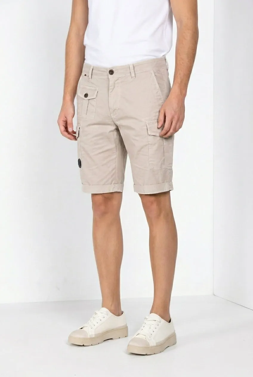 Mason's George Coolpocket cargo bermudashorts lys beige carrot fit