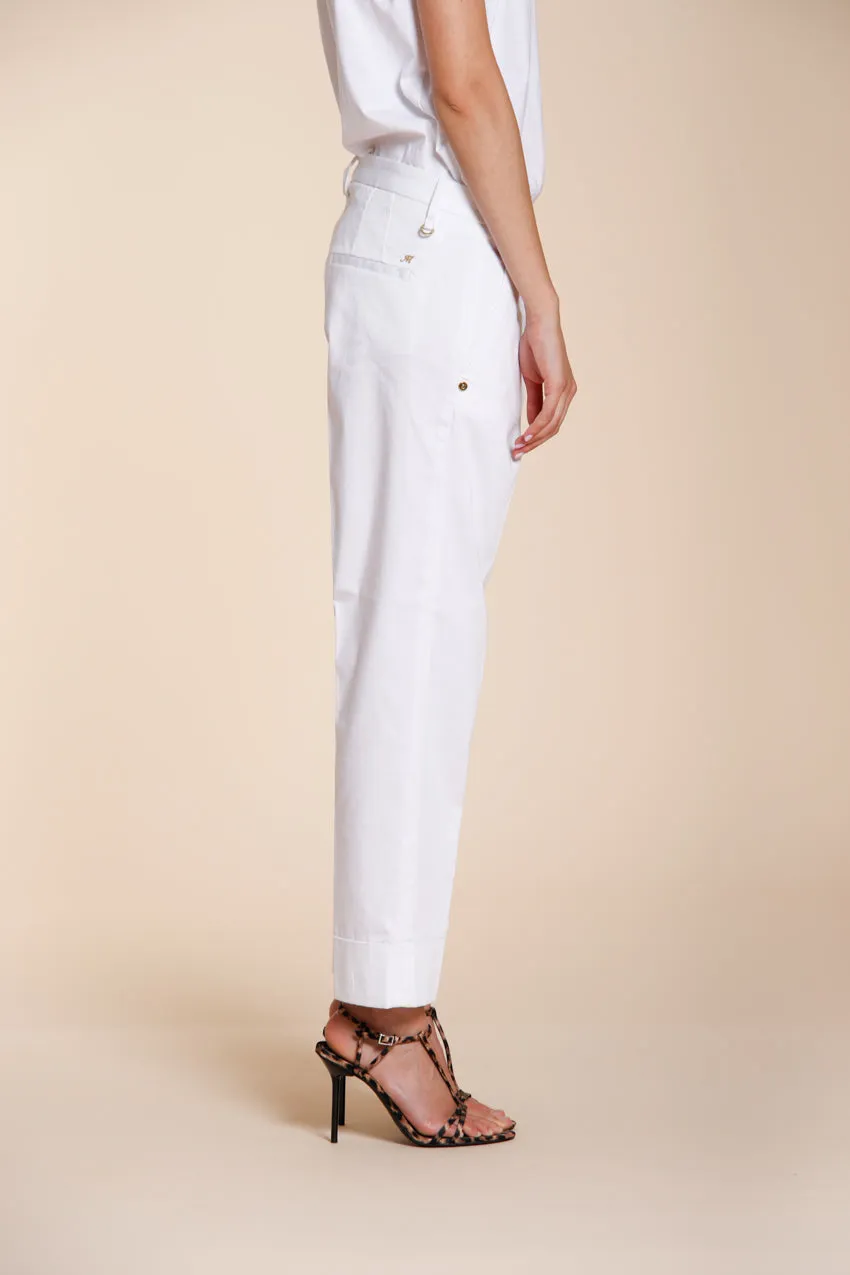 Mason's New York Carrot chinos hvid stretch satin