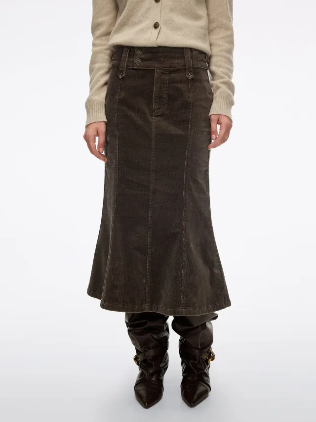 Miss Sixty Corduroy Mermaid Skirt nederdel brun