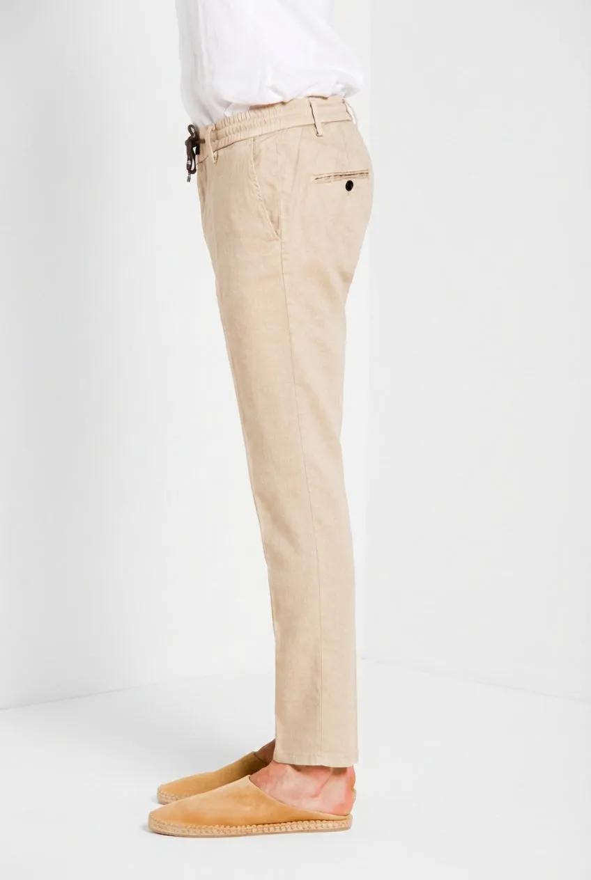 Mason's Milano Jogger chinobukser beige hør extra slim
