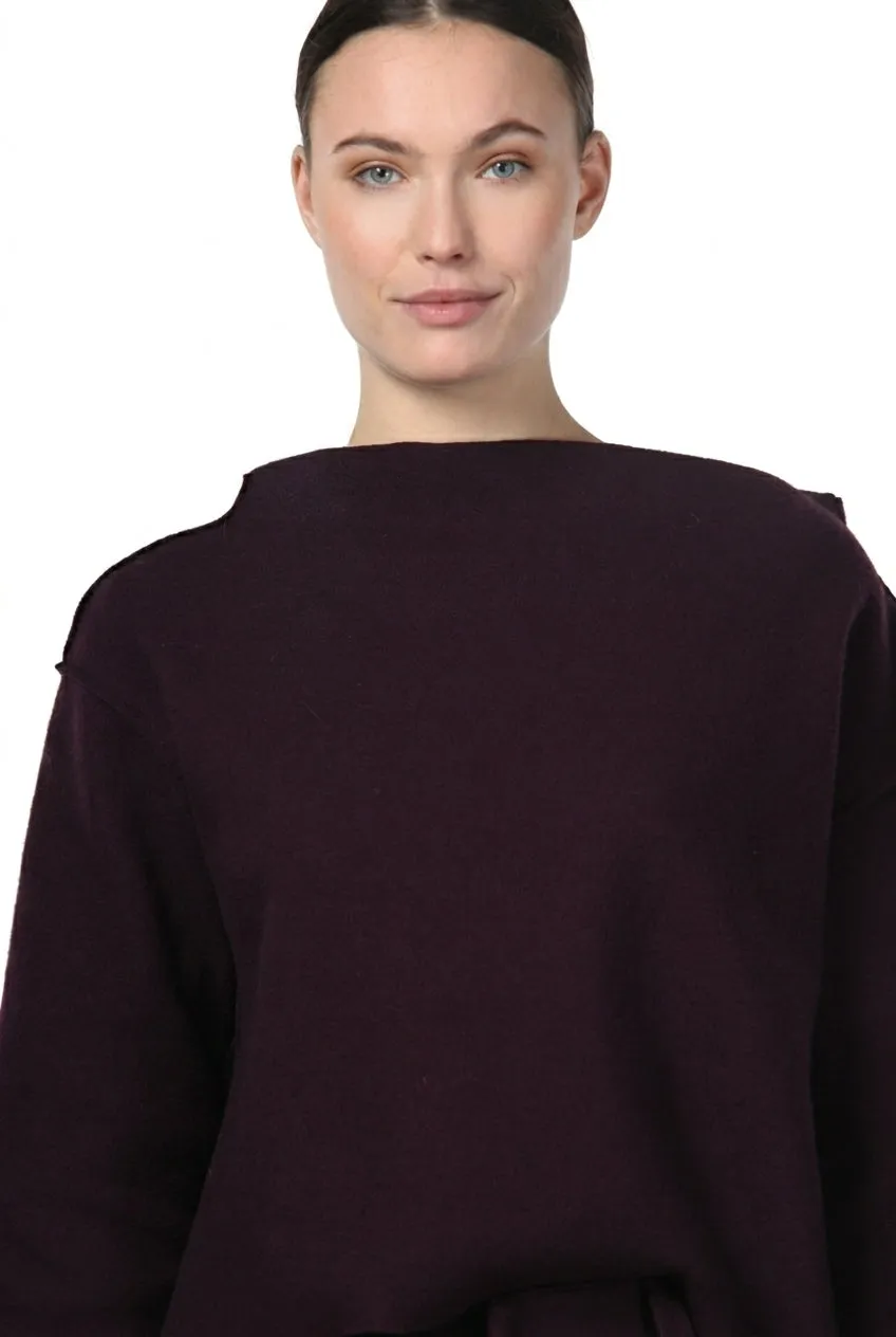 Mason's Ida sweatshirt aubergine uld bubble-fit dame
