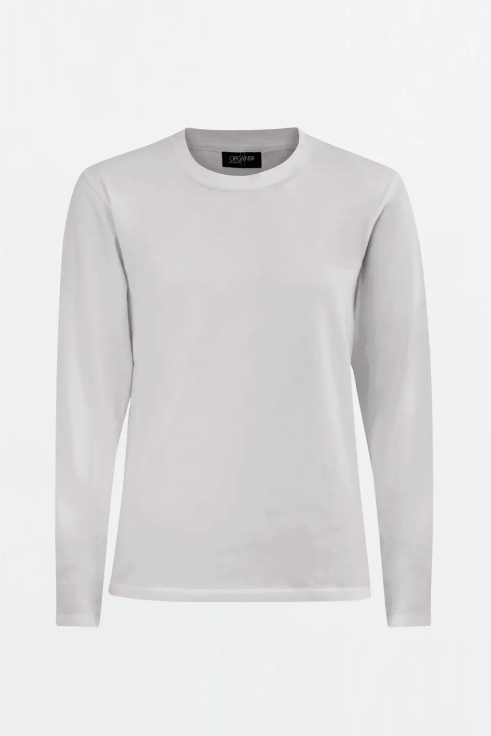 Organsk Classic langærmet T-shirt hvid økologisk