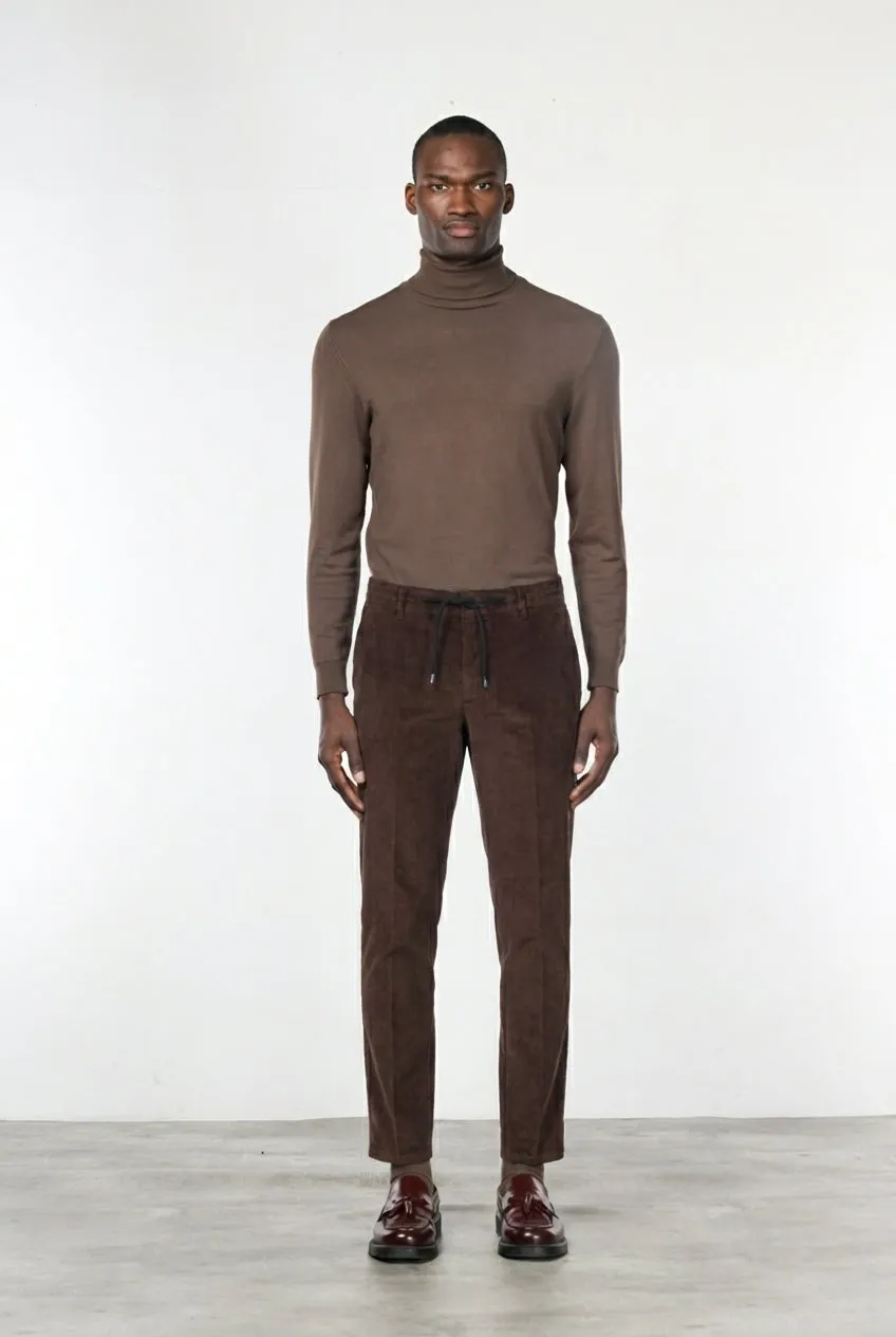Mason's Milano Jogger chinobukser vinrød fløjl slim