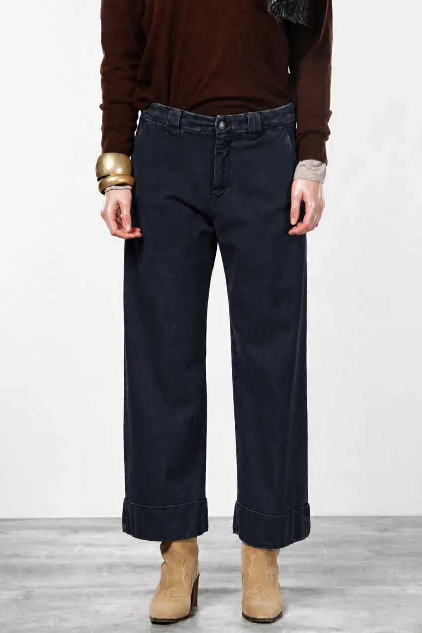 Mason's New York Studio Crop chinos mørkeblå straight