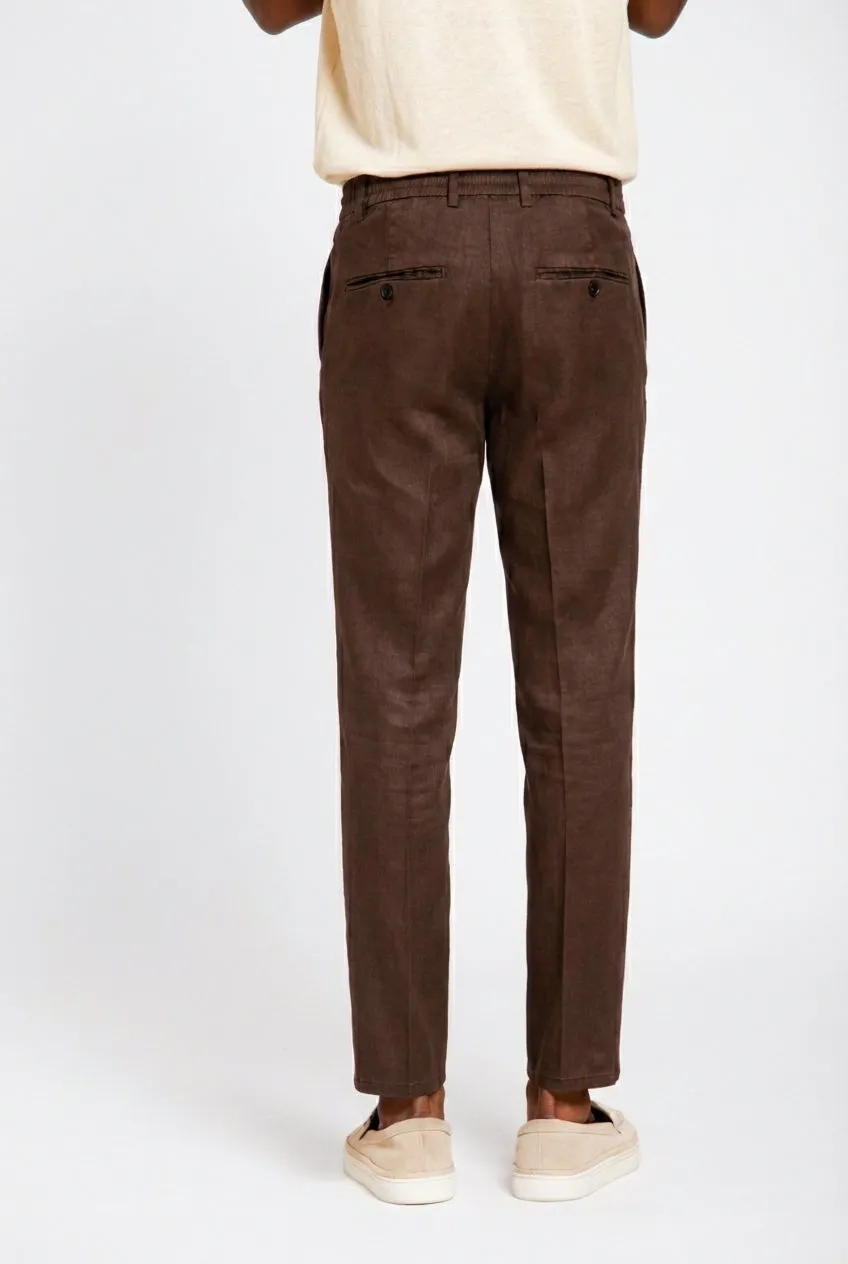 Mason's Milano Jogger chinos brun hør extra slim
