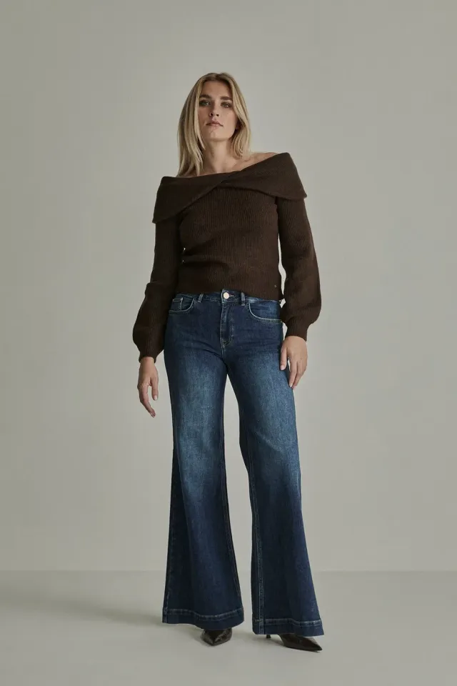 Para Mi Sharon jeans Drift Blue høj talje