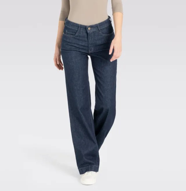 MAC Wide 5228-90-0387L vide jeans mørkeblå