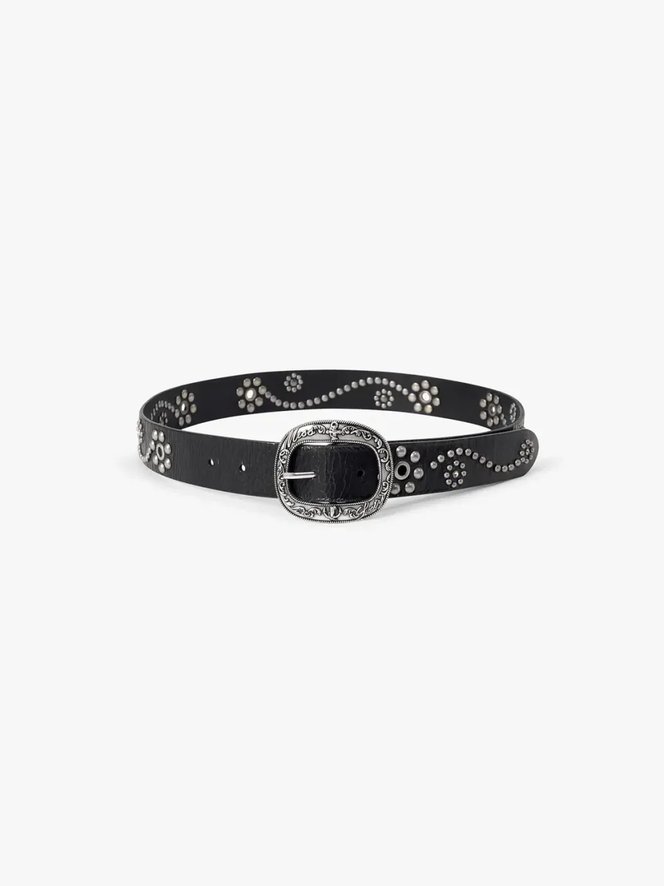 Miss Sixty Studded læderbælte sort nitter