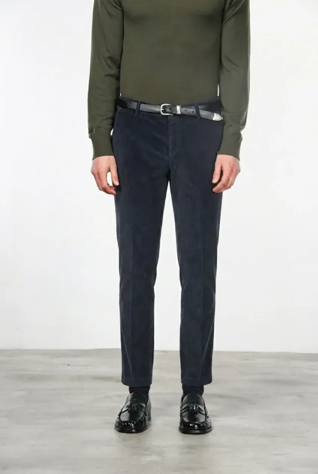 Mason's Milano chinos natblå fløjl extra slim