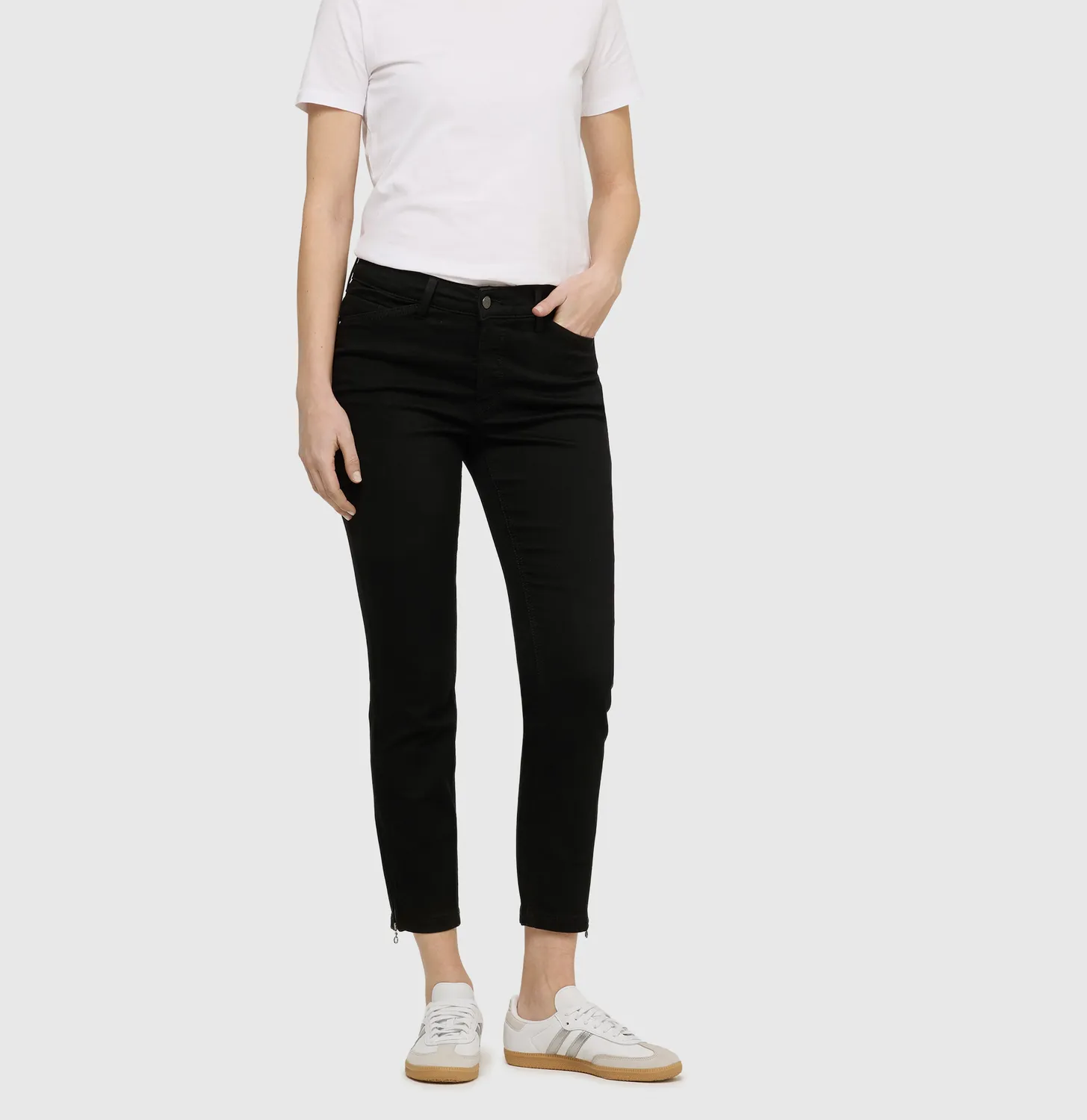 MAC Dream Chic jeans sort cropped stretch