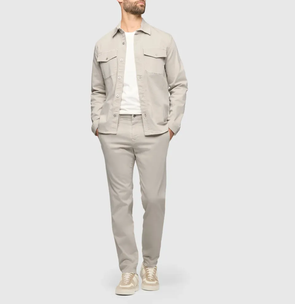 MAC Overshirt denim overskjorte beige str M