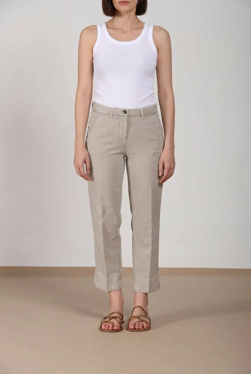 Mason's New York Carrot chinobukser beige hør dame