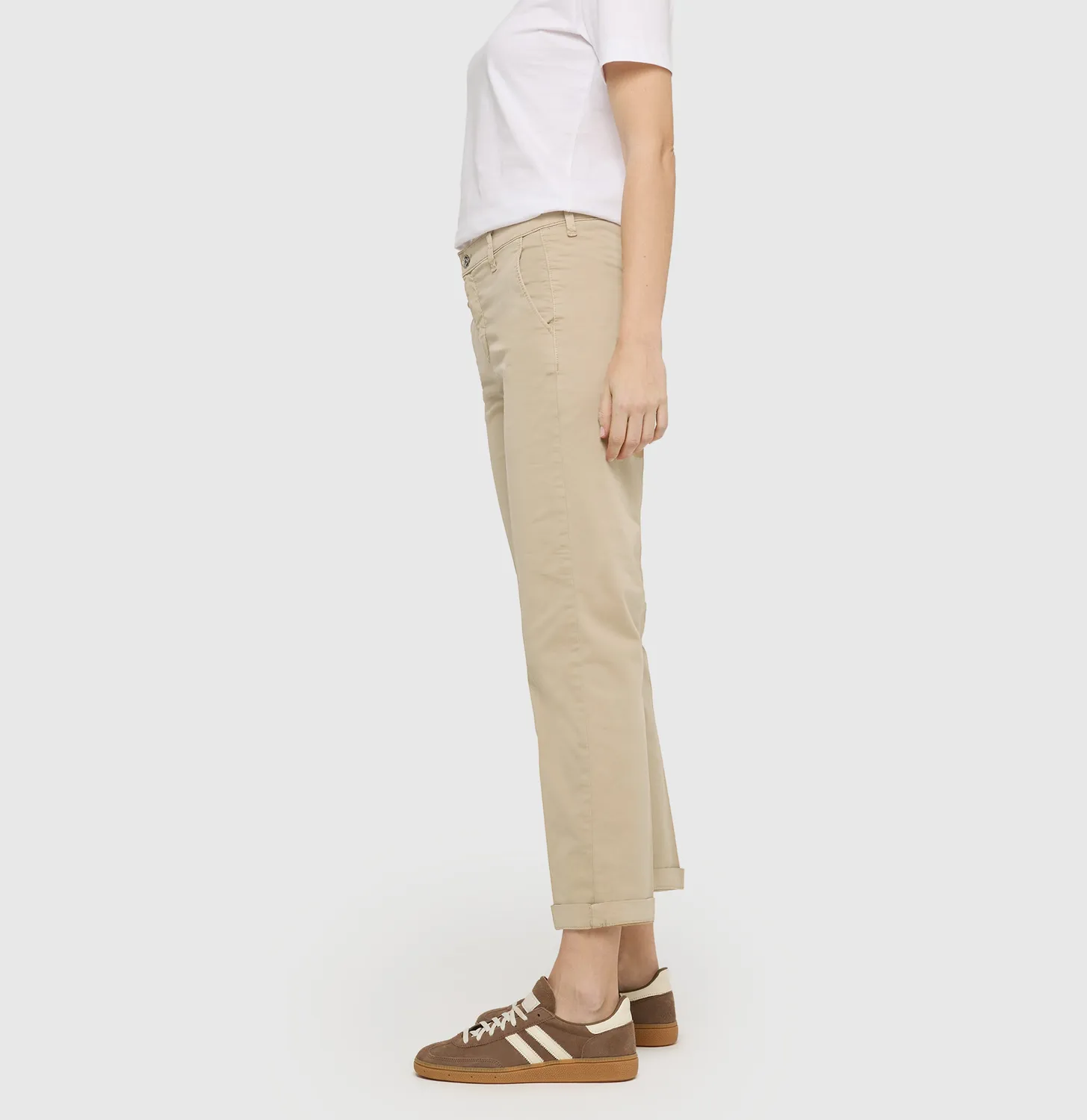 MAC Chino Turn Up 3075 bukser brun slim fit