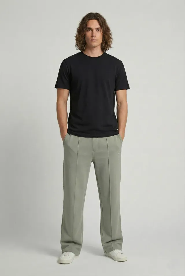 Organsk Studio Tailored Jersey bukser mørkegrå