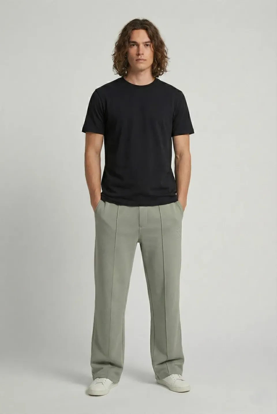 Organsk Studio Tailored Jersey bukser mørkegrå