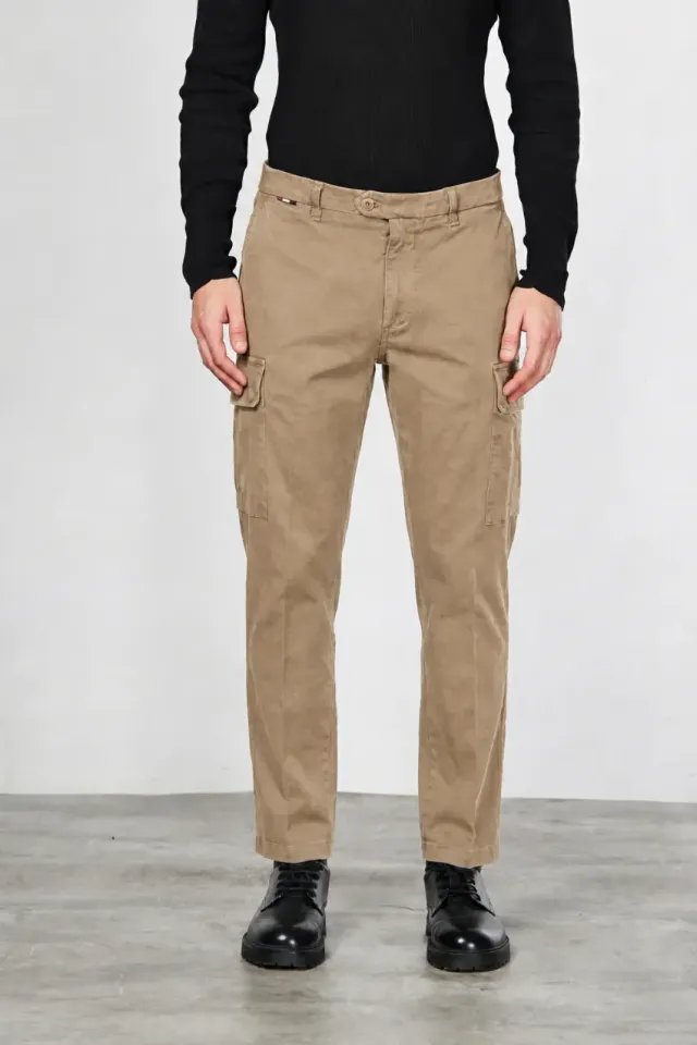 Mason's Chile Carrot cargobukser mørk beige gabardine