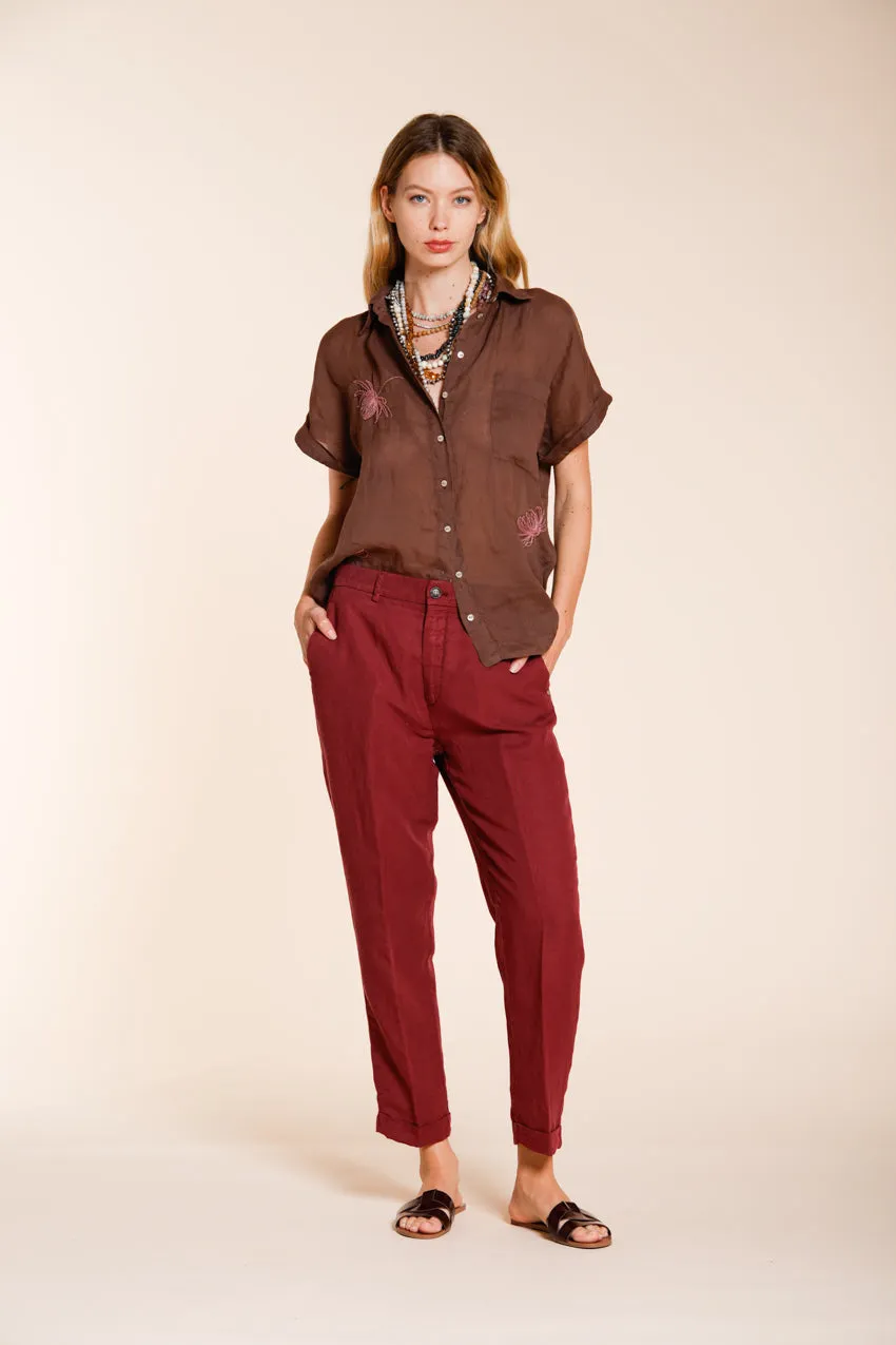 Mason's Linda Summer chinos bordeaux relaxed hør