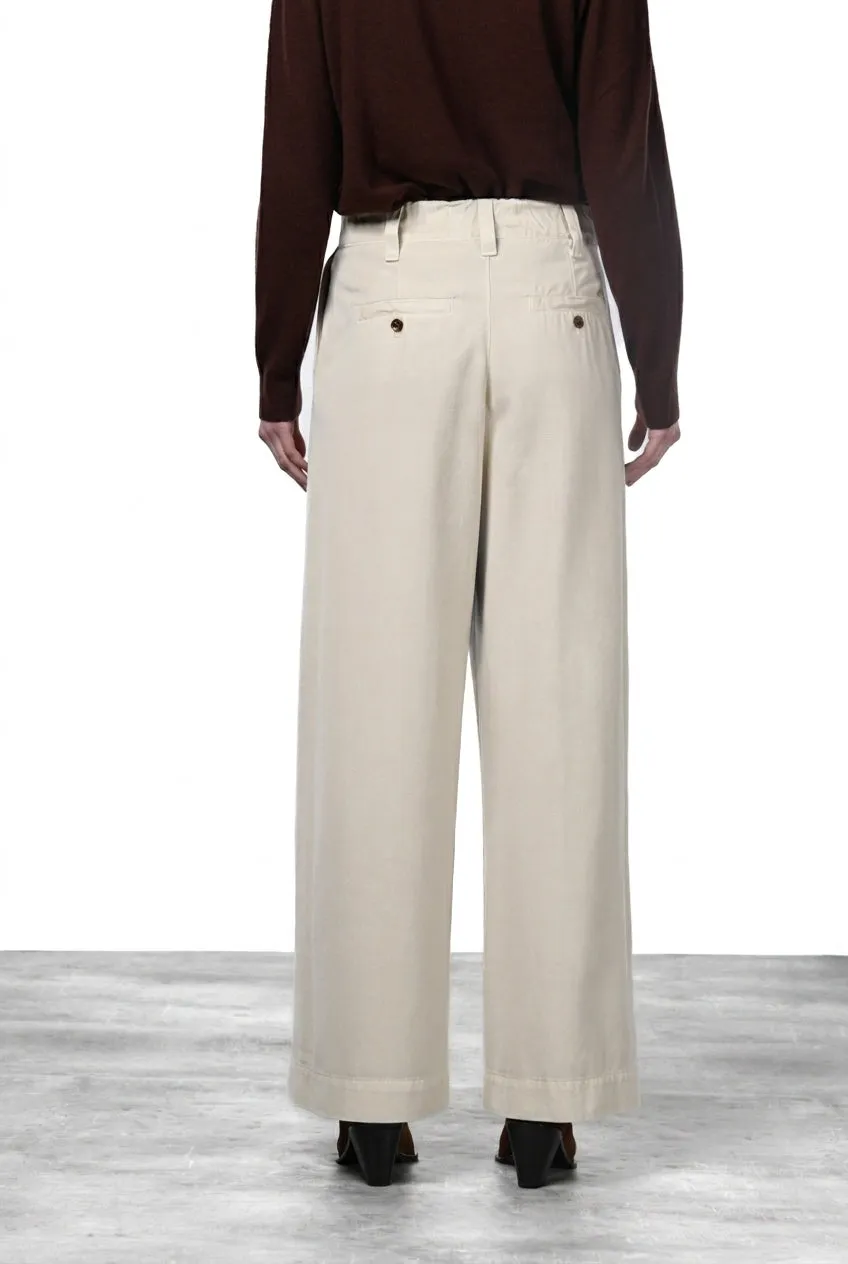 Mason's New York Wide Elax chinobukser creme wide leg