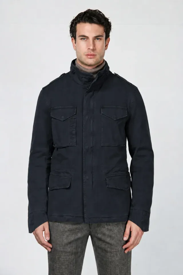 Mason's M74 field jacket midnatsblå regular stretch
