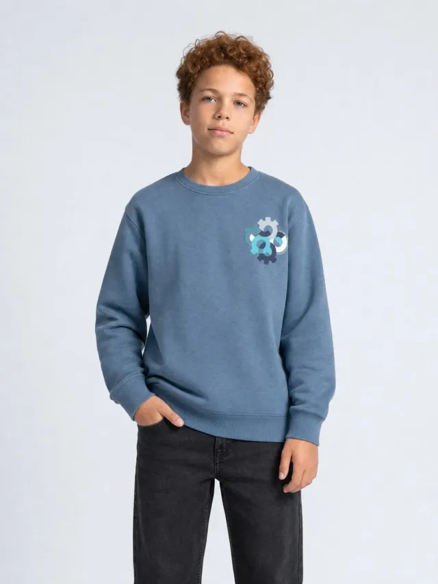 Petrol Industries Ironbrook sweater Storm Blue relaxed