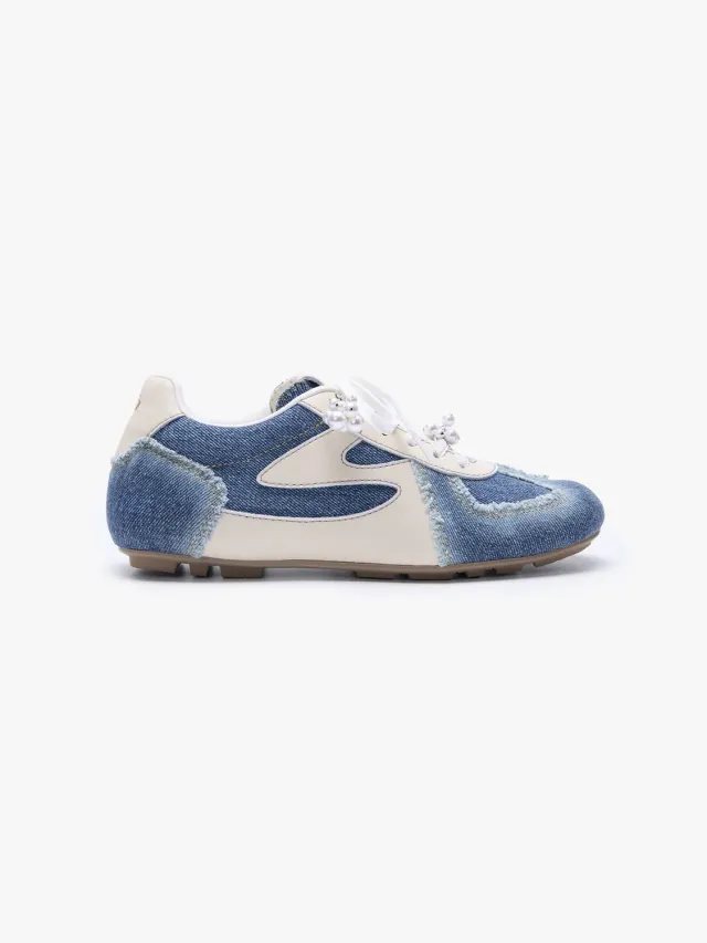 Miss Sixty 6M1QJ84700 sneakers blå denim patchwork